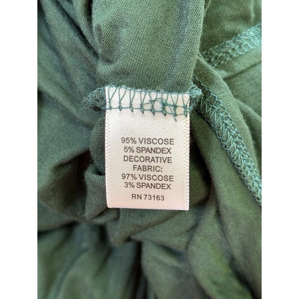 Cable and Gauge Knit Sweater Womens Size M Green Scoop Neck 3/4 Sleeve NEW - Picture 5 of 8